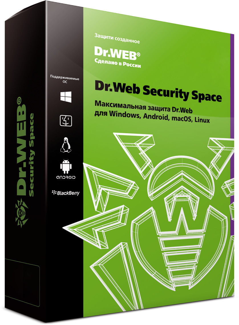 Продление лицензии Dr.Web Security Space 2 года, 1 шт